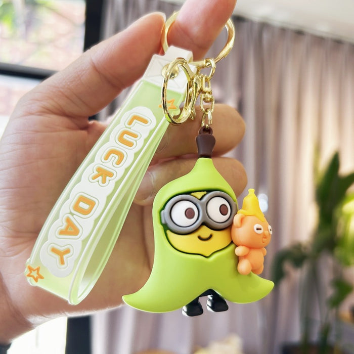 Wholesale Cartoon keychain PVC rubber pendant figurine