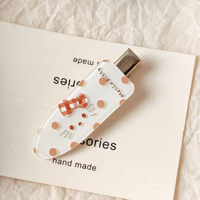 Wholesale Cute cartoon beige leopard print hair clip