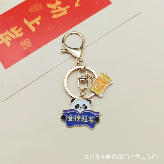 Wholesale Cute Panda Creative Font Keychain Student Backpack Hanging Decoration Small Gift