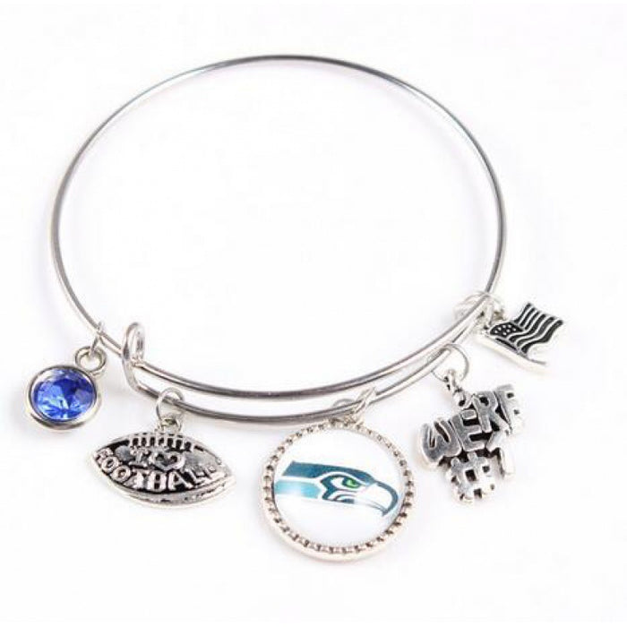 Wholesale Pittsburgh Steelers Helmet American Flag Alloy Pendant Bracelet