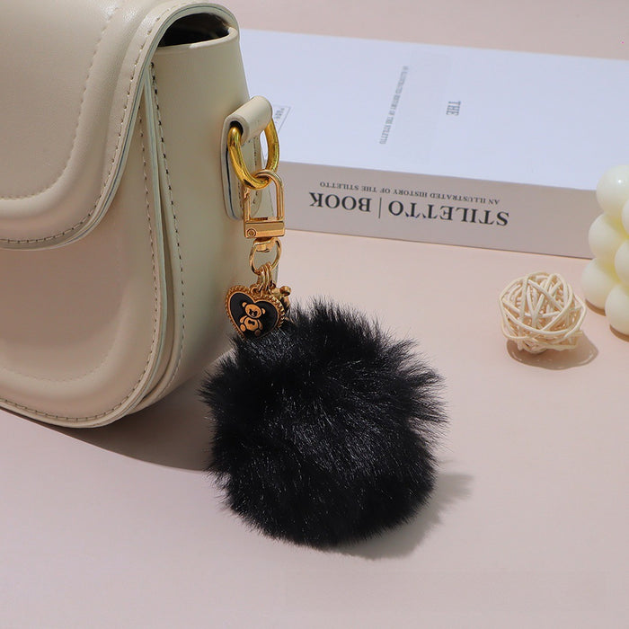 Wholesale Mao Ball Keychain Pendant Creative Cute Tiger Protective Set Jewelry Mobile Phone Hanging