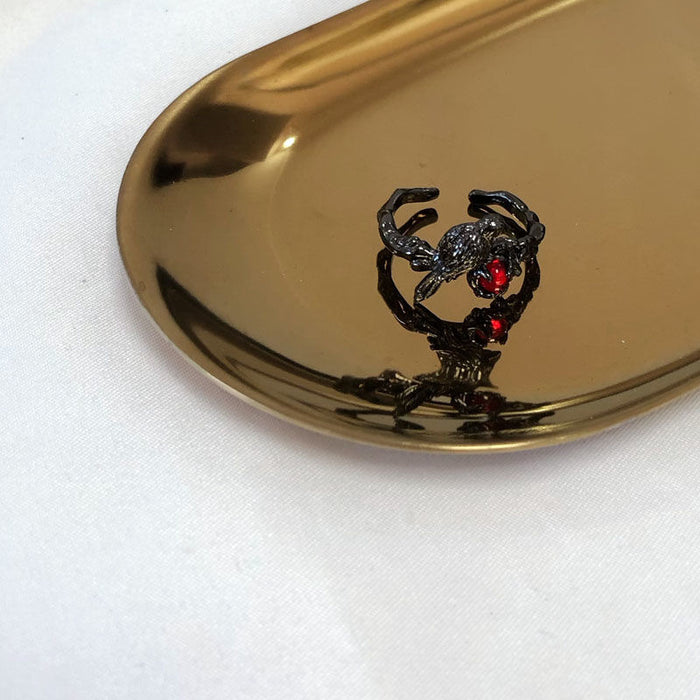 Wholesale  Dark Style Crow Ring Women's Black  Opening Adjustable Niche Finger Ring