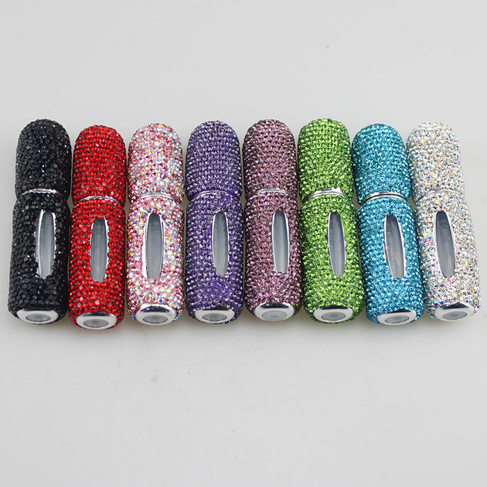 Wholesale Hand Set Rhinestone Refillable Perfume Bottle 5Ml White Fashion Accessory Gift For Everyday Wear