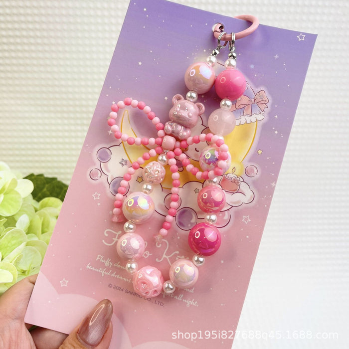 Wholesale Creative Cartoon Hand-painted Beads Mobile Phone Hanging Chain Bag Decorative Pendant DIY Accessories for Girlfriends