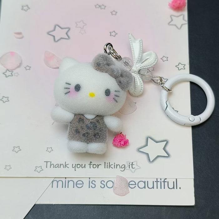Wholesale flocked cute doll keychain