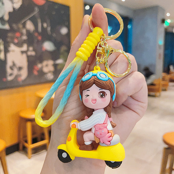 Wholesale Creative cartoon cute keychain, car keychain, fashionable bag pendant
