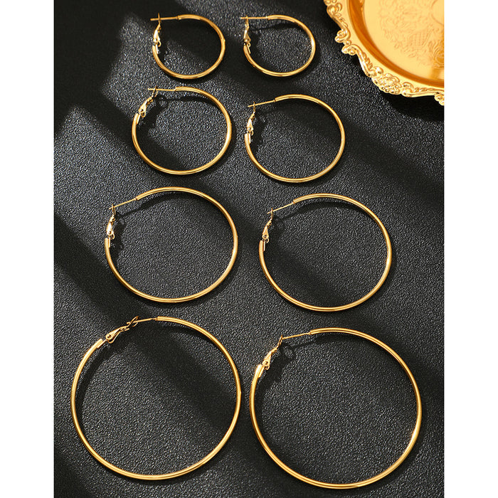 Wholesale 4pcs/ set exaggerated circle plain ring
