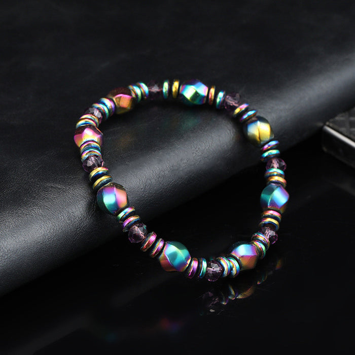 Wholesale Colorful Stone Magnet Hand Woven Bracelet JDC-BT-Yunj008