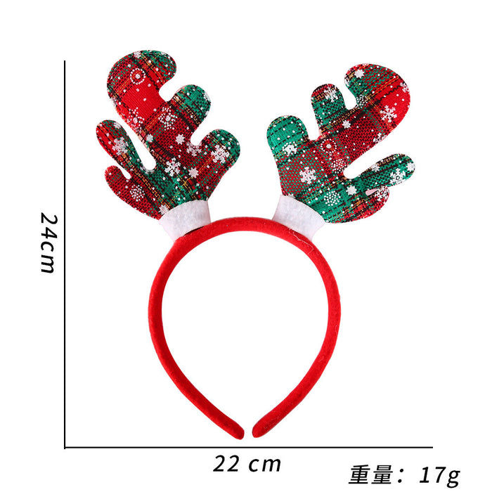 Wholesale Plastic Christmas Headbands With Antler And Star Design For Kids Party Hair Accessory