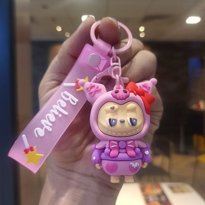 Wholesale Keychain cartoon funny car keychain student backpack small pendant claw machine