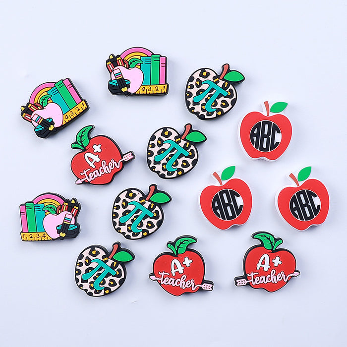 Wholesale of 20pcs Silicone Beads for The Start of School Season JDC-BDS-HeXing006