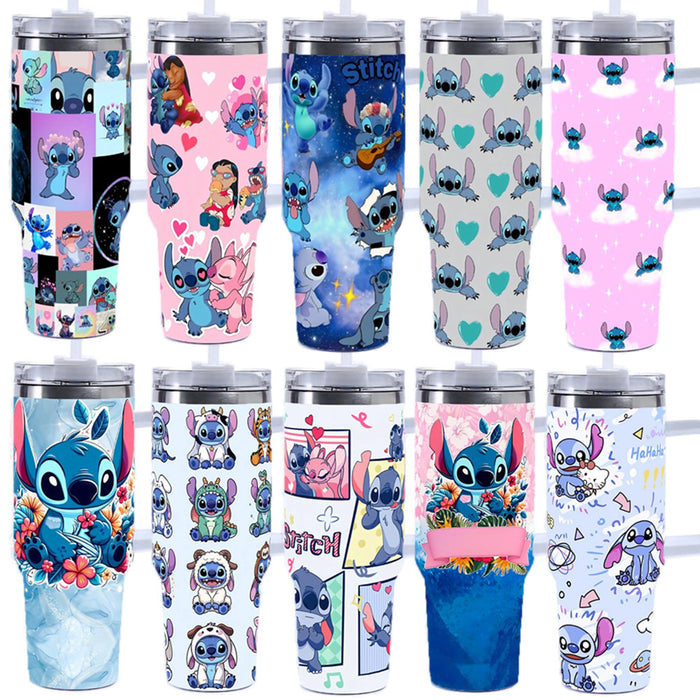Wholesale Cute cartoon-themed 40oz stainless steel car ice bullies cup with handle.