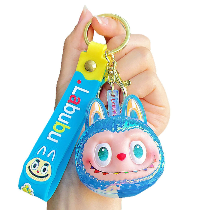 Wholesale Electroplated luminous cartoon 3D doll keychains for couples