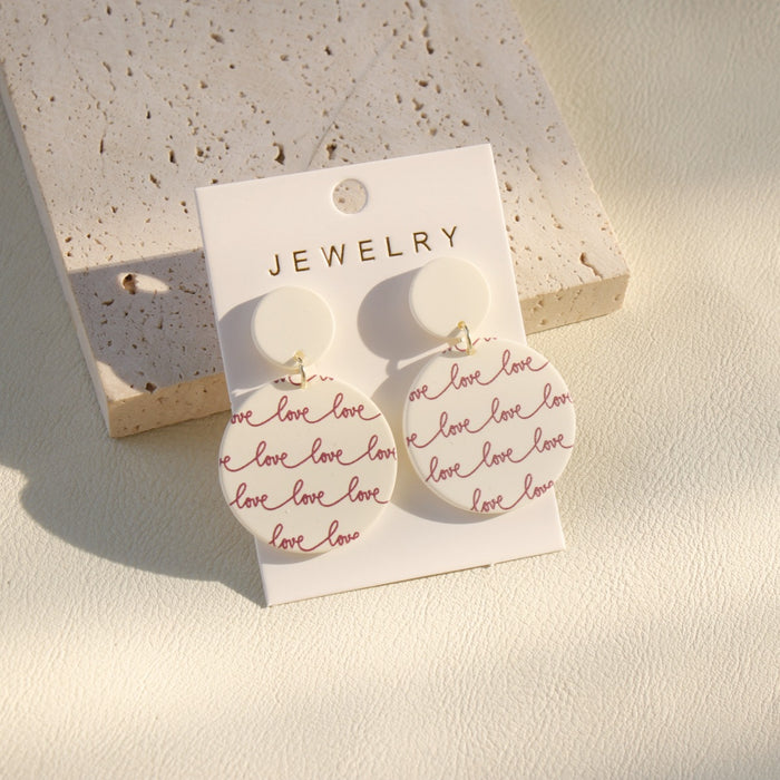 Wholesale Cute Dog Graffiti Acrylic Pendant Earrings