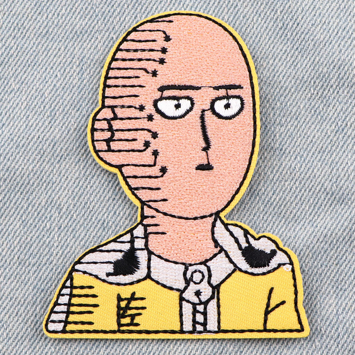 Wholesale Cartoon Embroidery Cloth Patches for Clothing and Bags Hot Melt Adhesive Backing Fabric