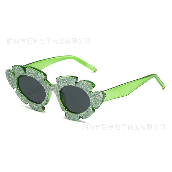 Wholesale New Sunflower Sunglasses Fashionable Flower Shaped Funny Decorative Sunglasses Glasses