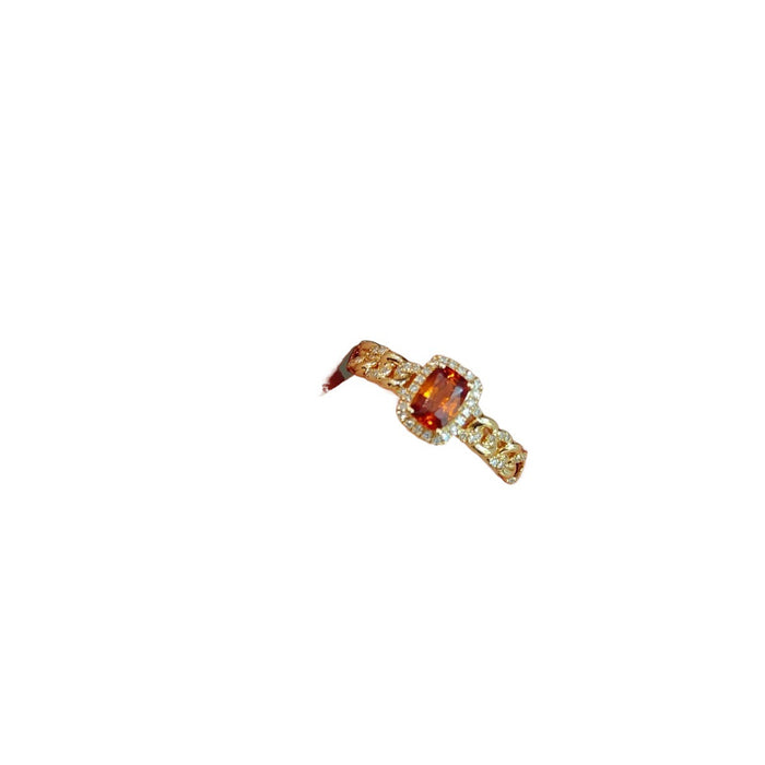 Wholesale Ring in gold with diamond inlay, vintage light luxury jewelry