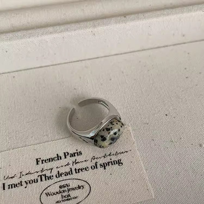 Wholesale Open mouth ring, female niche design, light luxury, high-end sensory food ring, retro decoration