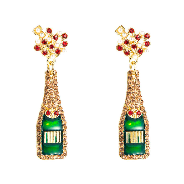 Wholesale Trendy and creative design, alloy inlaid with pearls and rhinestones, earrings and accessories