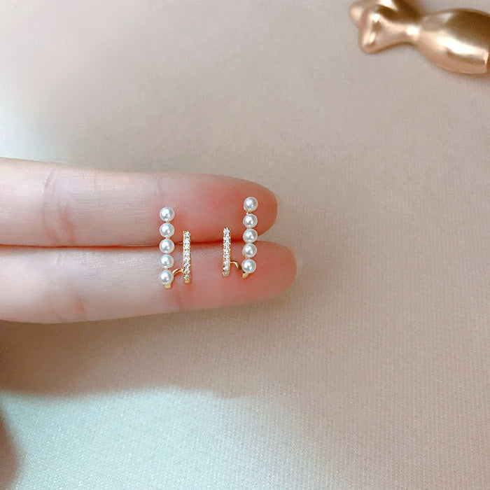 Wholesale Pearl earrings, high-end earrings, temperament, personality, retro earrings, light luxury, atmospheric texture