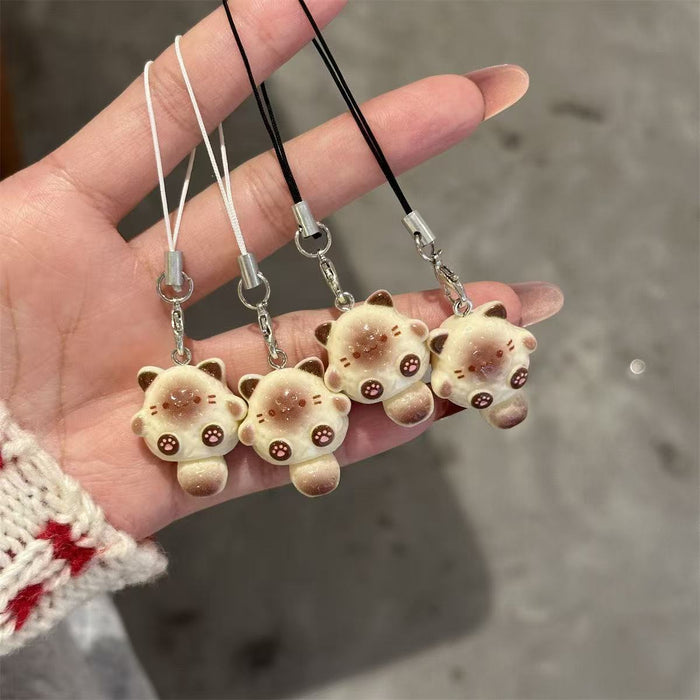 Wholesale Cute Siamese cat pendant cartoon all-match ins style keychain cat bag pendant gift ornaments