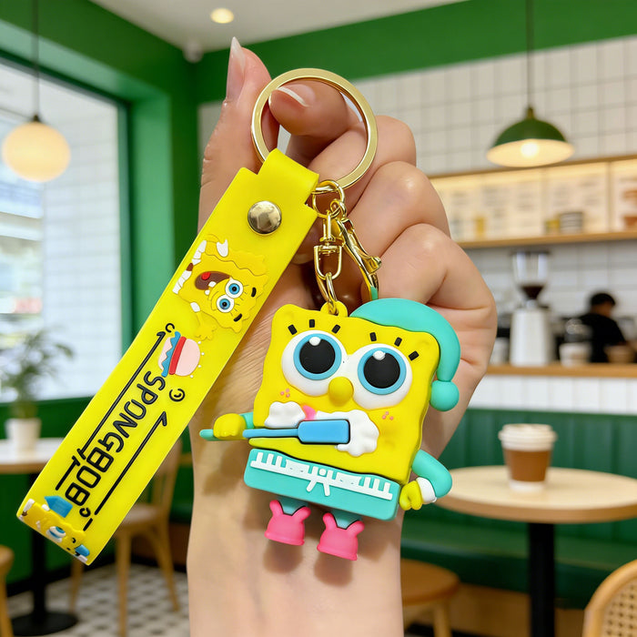 Wholesale Cartoon Keychain Silicone PVC Bag Charm Gift MOQ≥2