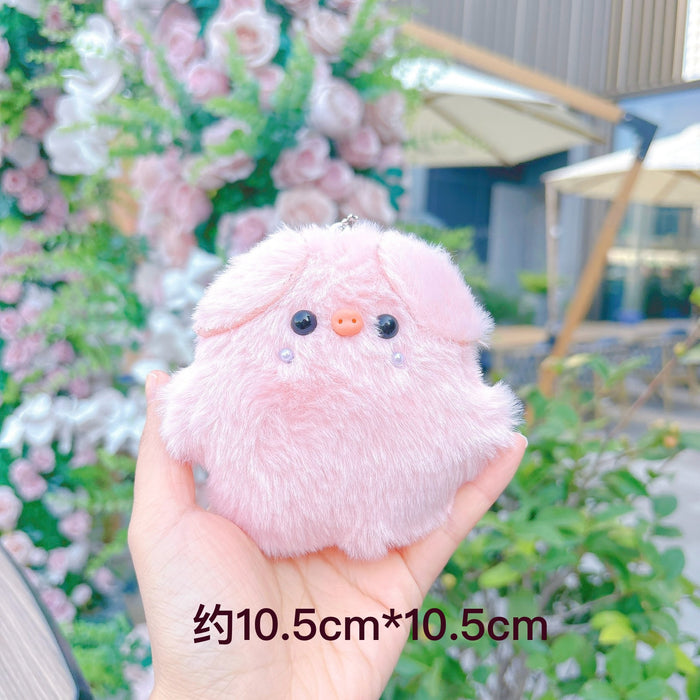 Wholesale Soft Cute Plush Pendant Bib Piggy Sunglasses Piggy Doll Bag Keychain Pendant Doll Machine Stall Doll