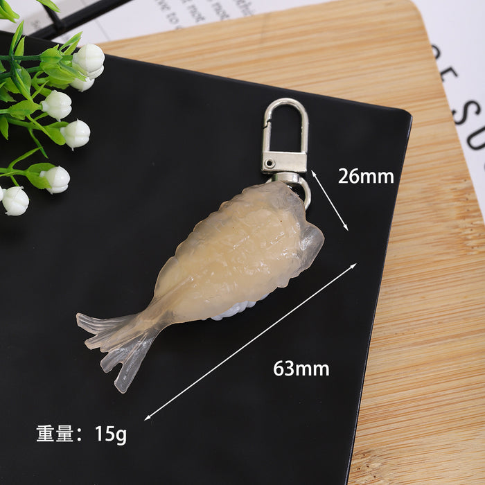 Wholesale PVC Sushi Keychain Food Toy Accessory for Bag Charm or DIY Craft Gift MOQ≥2