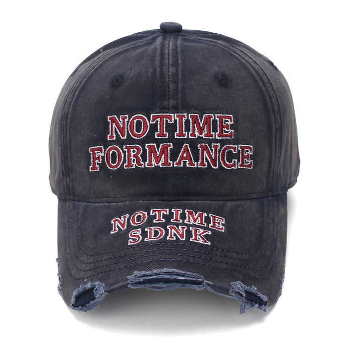 Wholesale Chic Vintage Baseball Cap with Letter Embroidery Sun Protection Unisex Summer Gift