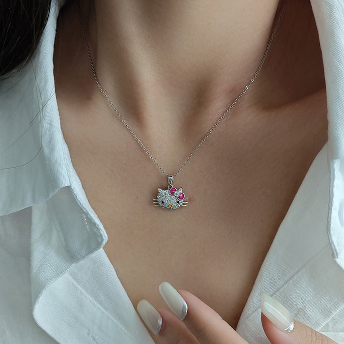 Wholesale Women's Stainless steel Necklace Sweet Cute Pendant choker necklace