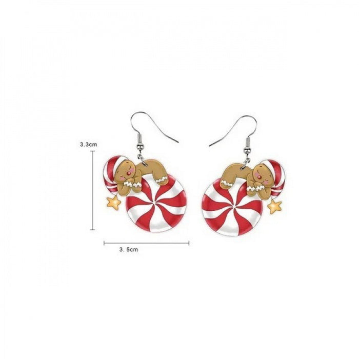 Wholesale Acrylic Flat  Earrings Holiday Ornaments Animal Cute Earrings