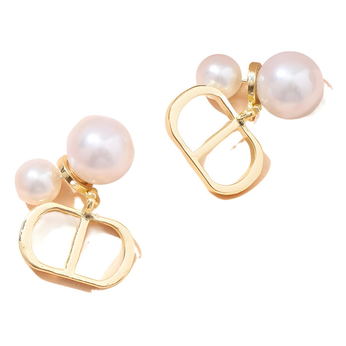 Wholesale Pearl earrings, niche, high-end, light luxury, fashionable, personalized earrings, niche, retro ear accessories