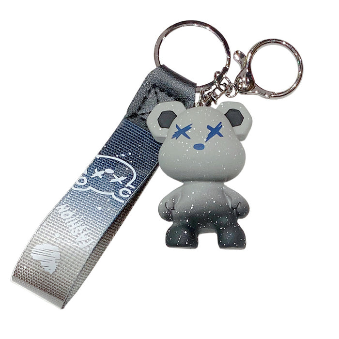 Wholesale Cartoon Starry Sky Chameleon Bear Keychain Cute Trendy Fashion Little Bear Car Keychain Couple Bag Pendant