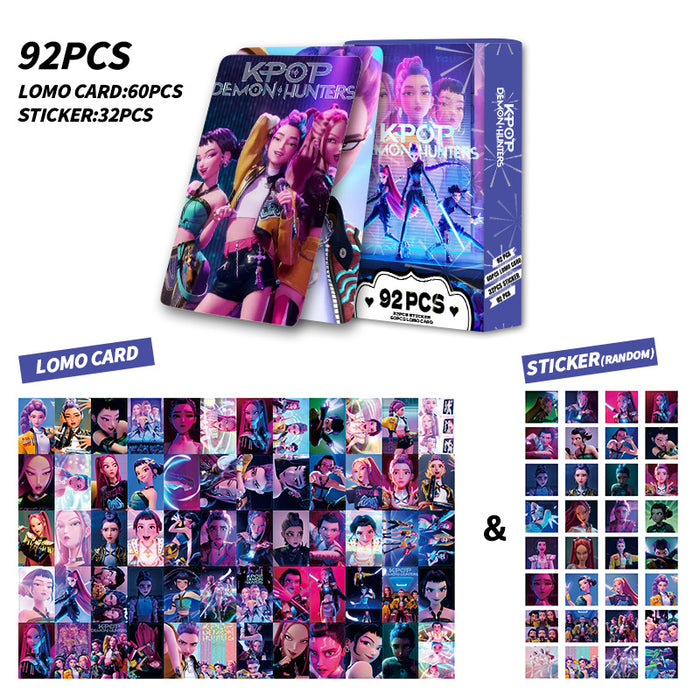 Wholesale 92pcs Kpop Double-sided Color Printed Photo Cards Anime Peripheral Collectible Cards Stickers Greeting Cards