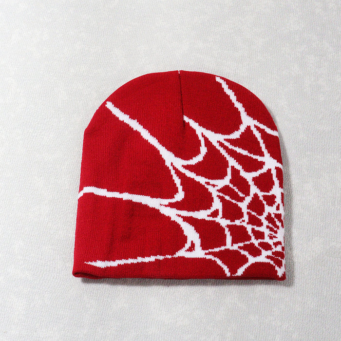 Wholesale Spider Web Pattern Acrylic Knitted Hat JDC-FH-JunL004