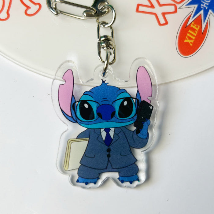 Wholesale Stitch Lilo and Stitch Cute Cartoon Acrylic Keychain JDC-KC-ChuangYin001
