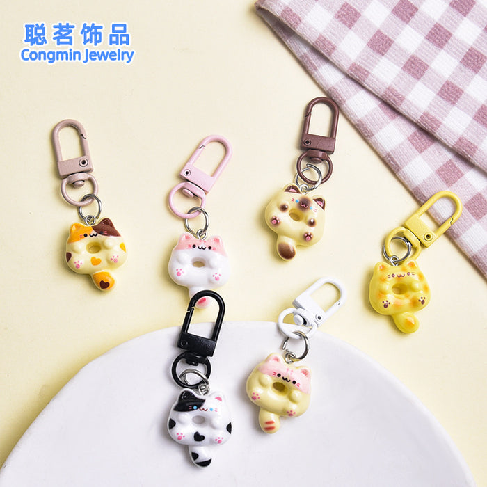 Wholesale  Cute Cat Cartoon Keychain Pendant Schoolbag Hanging Keychain