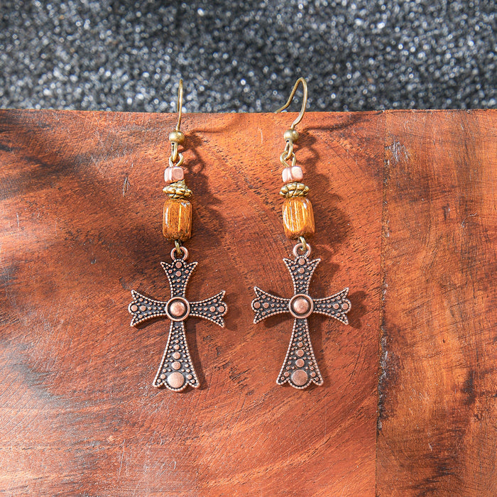 Wholesale 2pcs Vintage Bohemian Hand-made Tassel Earrings
