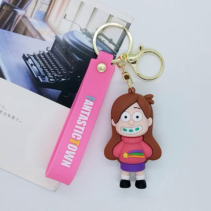 Wholesale cartoon grotesque town doll key chain pendant bag car key chain Accessories