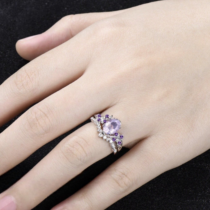 Wholesale Amethyst ring  zircon diamond ring