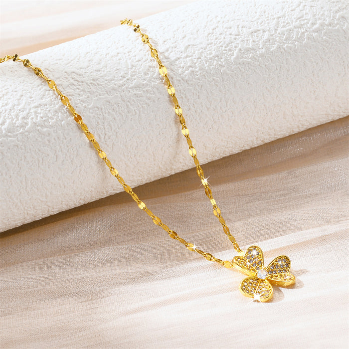 Wholesale Titanium steel necklace, fashionable and versatile, niche design, temperament, collarbone necklace