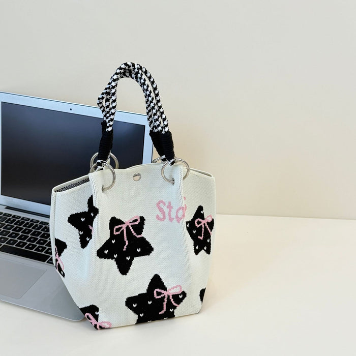 Wholesale Cartoon knitted bag large capacity vegetable basket