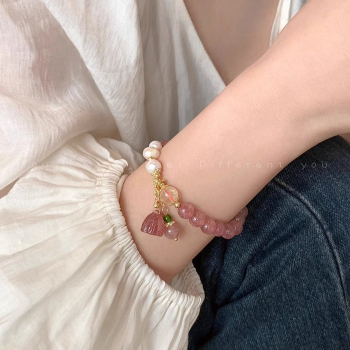 Wholesale Pearl crystal bracelet for women, light luxury, niche design, exquisite new style jewelry