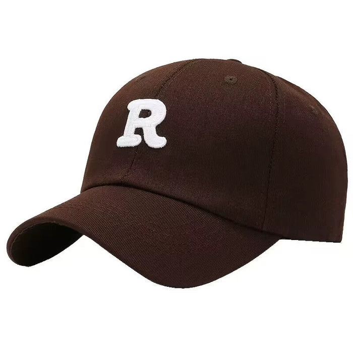 Wholesale Hard Top Baseball Cap Face Small Sun Protection Letter R Cap for Men