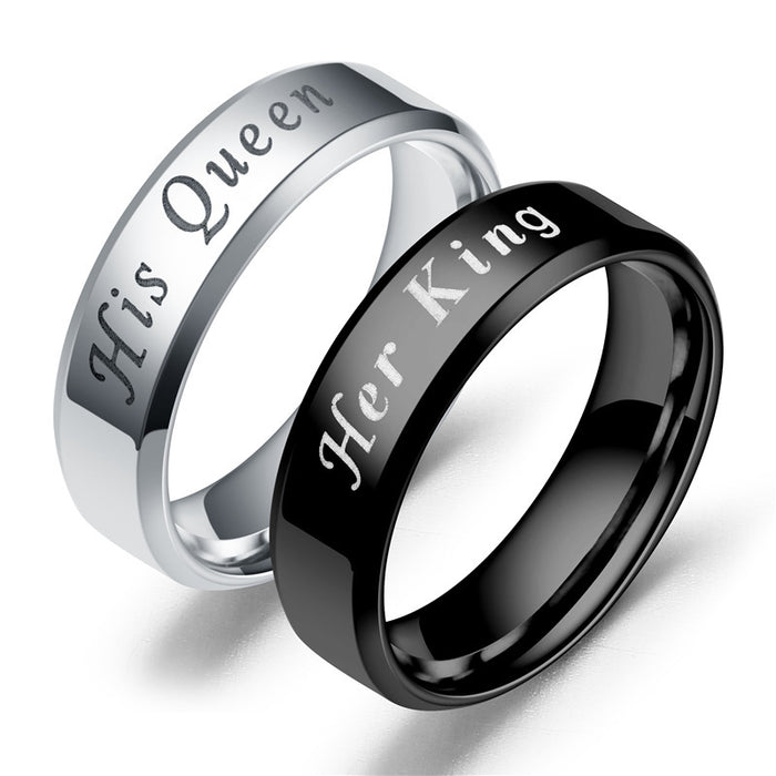 Wholesale Couple Ring Personalized Popular Stainless Steel Ring Jewelry