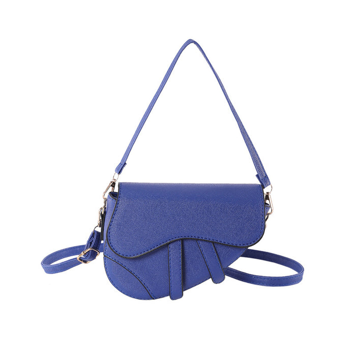 Wholesale PU Contrast Color Messenger Shoulder Saddle Bag JDC-SD-SYuan015