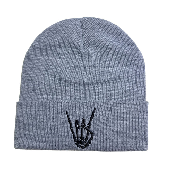 Wholesale  knitted hat skull finger embroidery knitted hat winter warm hat