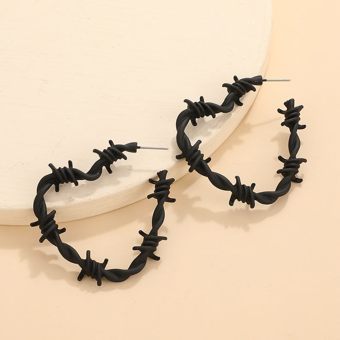 Wholesale Knotted Twisted Thorns Love Alloy Earrings JDC-ES-MiaoYa002