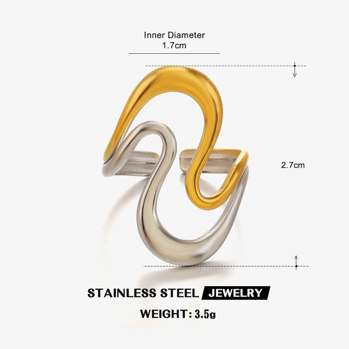 Wholesale Adjustable rings Stainless Steel Hip-Hop Gold Plated Rings for Women