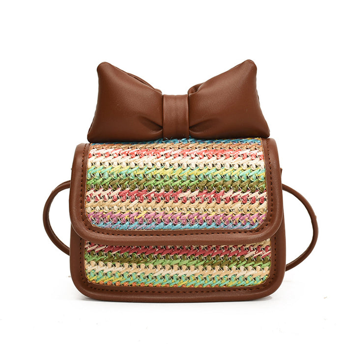 Wholesale New colored bow crossbody bag for children